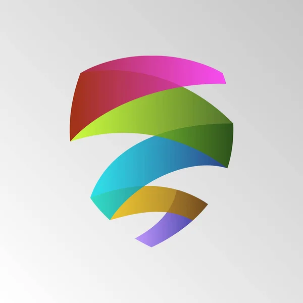 Koruma kalkanı konsepti. Kalkan logosu. Modern tasarım renkli koruma kalkanı. Simgeyi koru