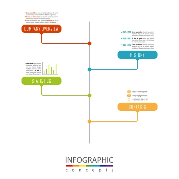 Grafik, diyagram, web tasarımı, sunum, iş akışı düzeni için vektör bilgi grafikleri şablonu. 4 seçenek, parça, adım veya süreç içeren iş konsepti