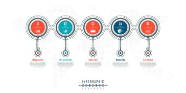 Infographic zaman çizelgesi şablonu grafik, diyagram, web tasarımı, sunum, reklamcılık ve tarih için kullanılabilir. Vektör bilgi gösterimi