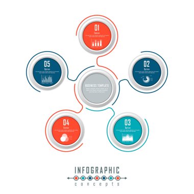 Infographic zaman çizelgesi şablonu grafik, diyagram, web tasarımı, sunum, reklamcılık ve tarih için kullanılabilir. Vektör bilgi gösterimi
