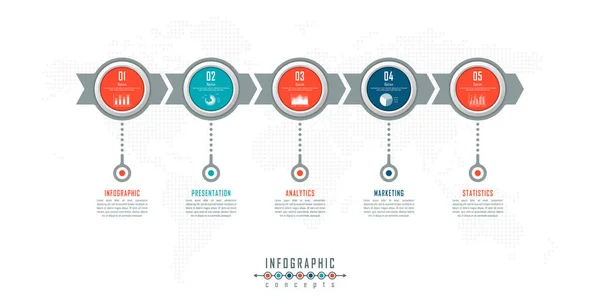 Infographic zaman çizelgesi şablonu grafik, diyagram, web tasarımı, sunum, reklamcılık ve tarih için kullanılabilir. Vektör bilgi gösterimi