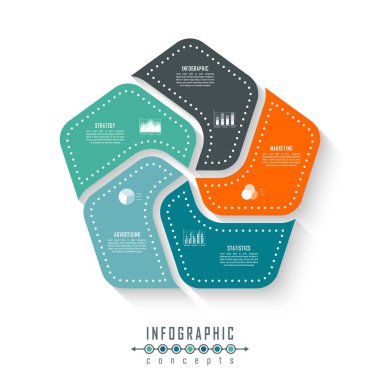 Infographic zaman çizelgesi şablonu grafik, diyagram, web tasarımı, sunum, reklamcılık ve tarih için kullanılabilir. Vektör bilgi gösterimi
