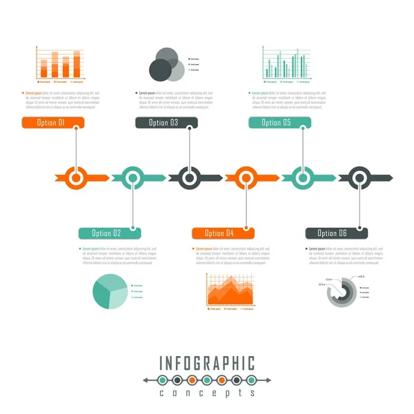 Infografische Zeitleistenvorlage Kann Für Diagramm Diagramm Webdesign Präsentation Werbung Geschichte — Stockvektor