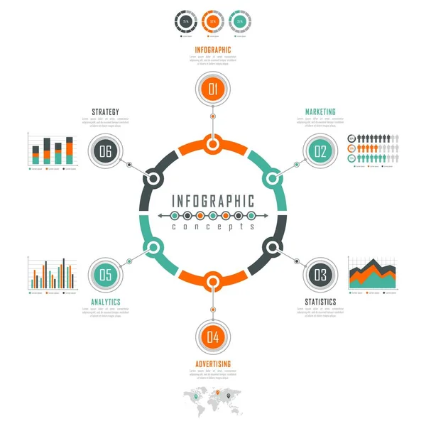 Modello Timeline Infografica Può Essere Utilizzato Grafico Diagramma Web Design — Vettoriale Stock