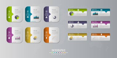 Infographic zaman çizelgesi şablonu grafik, diyagram, web tasarımı, sunum, reklamcılık ve tarih için kullanılabilir. Vektör bilgi gösterimi