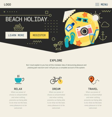 Trendy duyarlı açılış sayfası tasarımı 80s 90s stil, başlatma ve apps için retro ile
