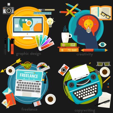 Programlama ve kodlama, kodlama ve Web sitesi geliştirme, analytics ve Seo kavramlar. Yatay Banner. Vektör çizim