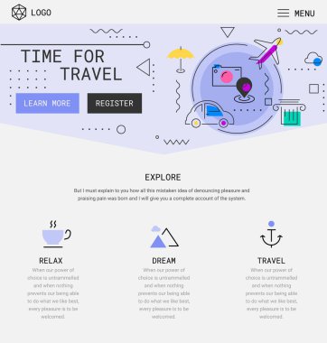 Düz tasarım duyarlı başlangıç ve serbest kullanıcı arabirimi mobil app sıçrama ekranları şablonu trendy çizimler ve 3d smartphone mockup. Vektör çizim