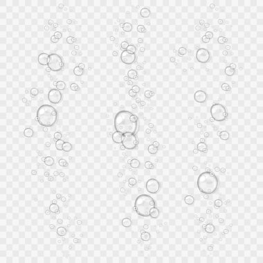 Kopya alanı ile şeffaf su veya sabun köpük