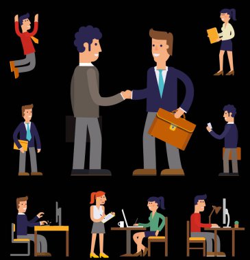 Vektör kavramı çizgi film karakterleri çizimler 