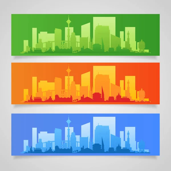 Infográficos Paisagem Urbana Elegantes Abstratos — Vetor de Stock