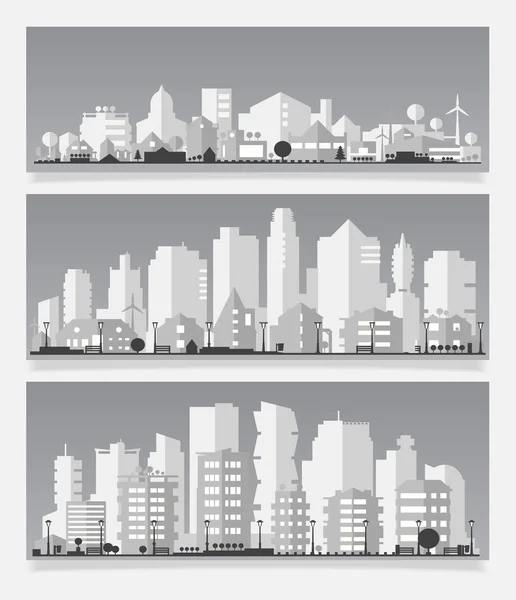 Stile Carta Città Ecologica — Vettoriale Stock