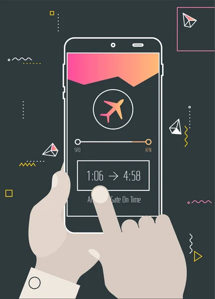 Augmented Reality App Konzept Für Navigation Und Outdoor Aktivitäten Mobile — Stockvektor