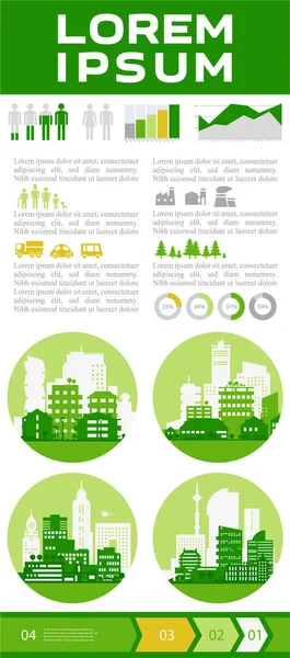 Streszczenie Stylowej Infografiki Miejskiej Zbiór Elementów Infograficznych Elementami Miasta Zasobami — Wektor stockowy