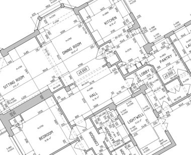 Apartment project in a residential building