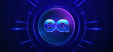 5 G ağı. İnternet teknolojisi, ağ, hız, internet. 3d vektörü illüstrasyon