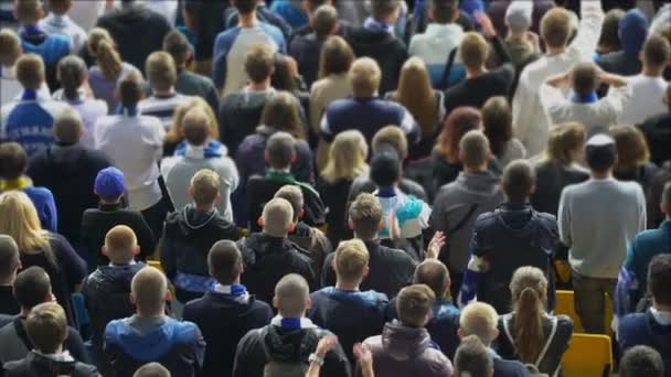 Tłum Fanów Piłki Nożnej Rozczarowany — Wideo stockowe