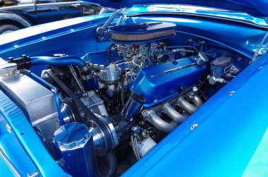 Amerikan klasik otomobil sıcak çubuk motoru