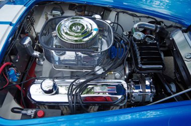 Amerikan klasik otomobil sıcak çubuk motoru