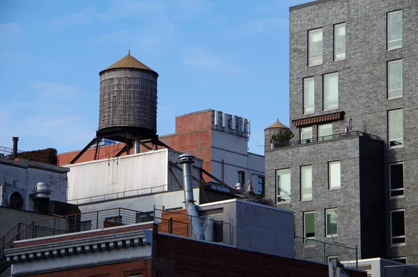 纽约市屋顶水塔 — 图库照片