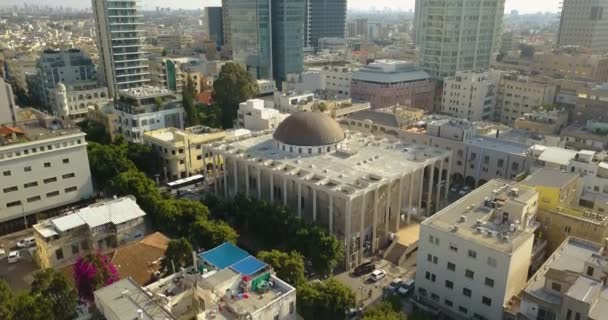 Vista Aérea Arquitectura Ciudad Tel Aviv Israel Concepto Viaje — Vídeo de stock