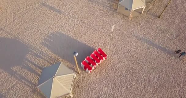 Tel Aviv Strand Luchtfoto Drone Beelden — Stockvideo