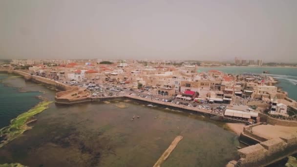 Acre Srail Hava Dron Görüntüleri — Stok video