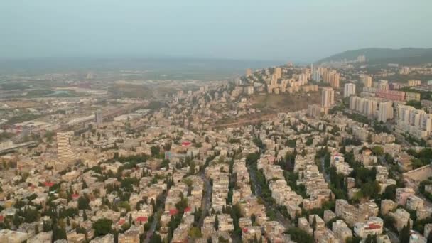 Haifa Flygfoto Drone Footage — Stockvideo