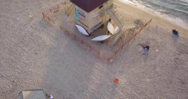 Tel Aviv beach 4k hava dron görüntüleri