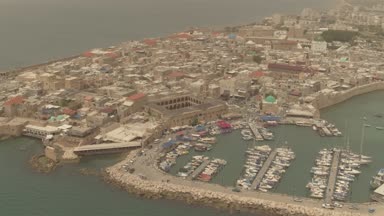 Tel Aviv şehir mimarisinin hava manzarası, İsrail, seyahat kavramı
