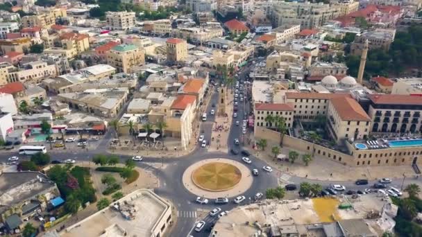 Jaffa Israel Sunset Drohnenaufnahmen Aus Der Luft — Stockvideo