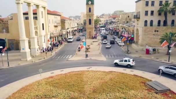 Jaffa Israel Sunset Drohnenaufnahmen Aus Der Luft — Stockvideo
