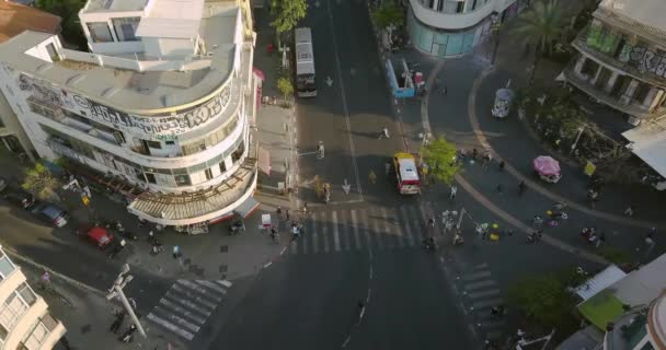 Tel Aviv Skyline Aerea Drone Filmato — Video Stock