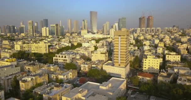 Tel Aviv Aerial Skyline Drohnenaufnahmen — Stockvideo