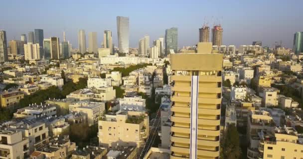 Tel Aviv Aérea Skyline Drone Footage — Vídeo de Stock