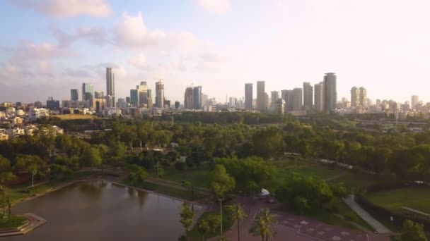 Visão Aérea Arquitetura Cidade Tel Aviv Israel Conceito Viagem — Vídeo de Stock