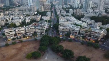 Tel Aviv şehir mimarisinin hava manzarası, İsrail, seyahat kavramı
