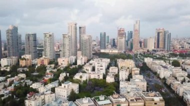 Tel Aviv şehir mimarisinin hava manzarası, İsrail, seyahat kavramı