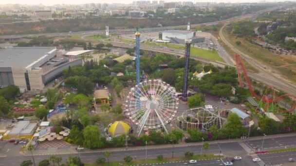 Luchtfoto Van Tel Aviv Stad Architectuur Israël Reizen Concept — Stockvideo