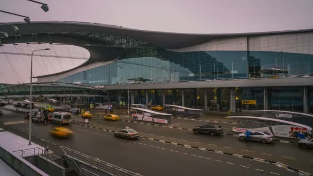 Airport Moscow Cityscape Time Lapse Video — стокове відео