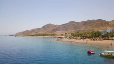 Eilat beach hava 4k görüntüleri 