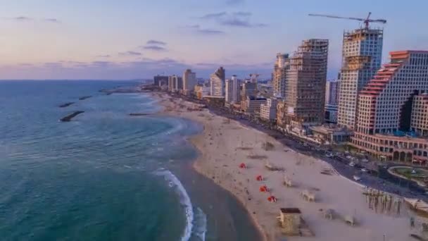 イスラエル ハイファ 2017年2月4日 ハイファの夕日 4K映像 — ストック動画