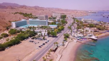 Eilat beach hava 4k görüntüleri 