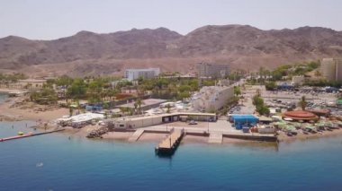 Eilat beach hava 4k görüntüleri 
