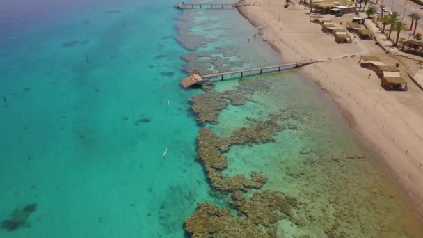 Eilat Plaży Anteny Zdjęcia — Wideo stockowe
