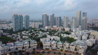 Kuzey Tel Aviv Hava manzarası 4k dron görüntüleri