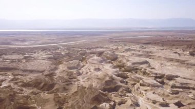 Metsada'dan, İsrail, havadan görünümü 4k görüntüleri