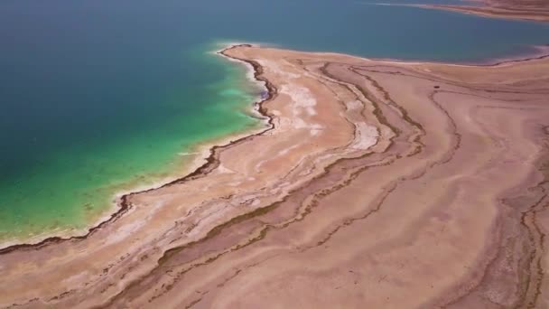 Mar Morto Deserto Vista Aerea — Video Stock