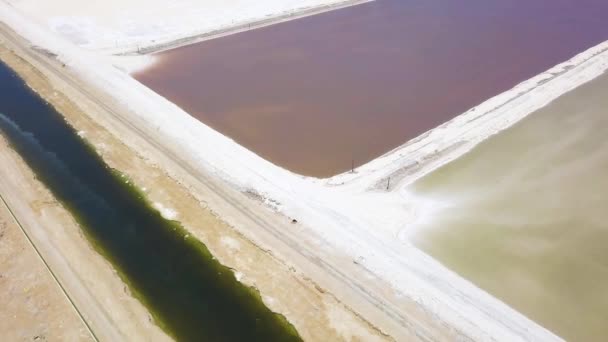 Piscinas Mar Muerto Imágenes Aéreas Aviones Tripulados — Vídeo de stock