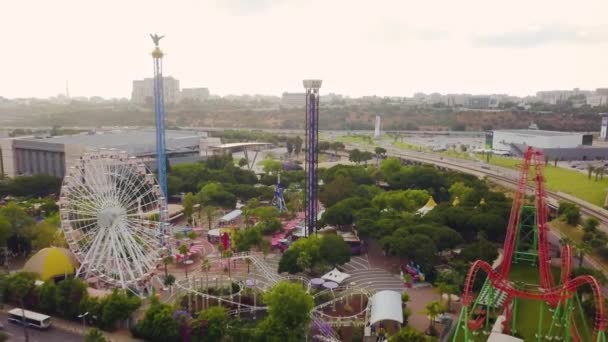 Vol Dessus Luna Park Tel Aviv Images Drone — Video